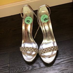 4 inch Silver High Heels